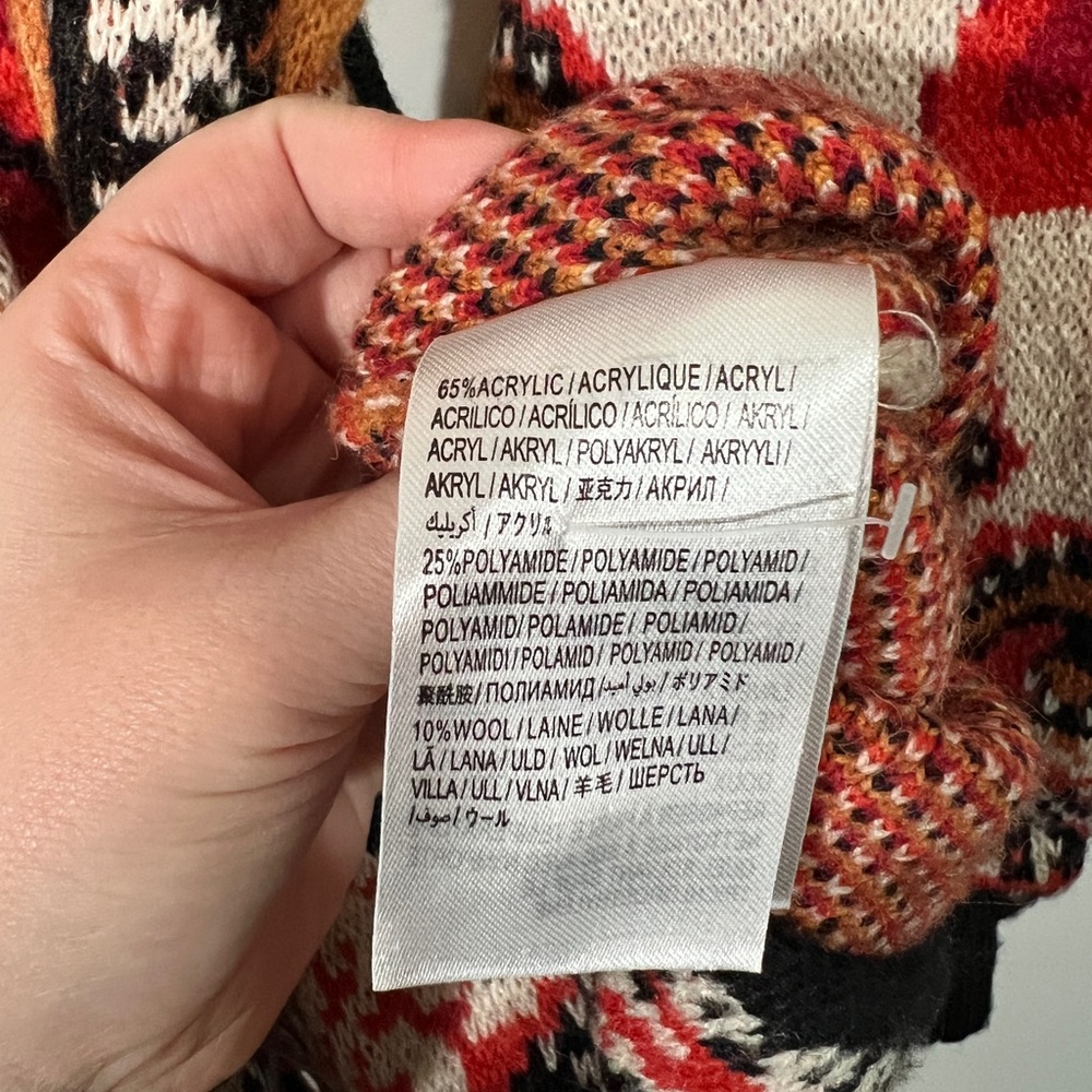 Farm Rio Floral Knit Cardigan with Belt size XS Wool Blend Anthropologie - Picture 9 of 9
